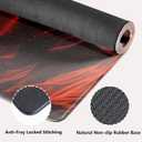 knseva. Large Gaming Mouse Pad with Stitched Edges, Dragon's Lair The Crimson Inferno, Anti-Slip Rubber Base & Smooth Fabric Surface XXL Extended Desk Mat