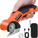 Electric Cardboard Cutter, Cordless Heavy Duty Power Scissors, 3500mAh High Speed Rechargeable for Thick Corrugated Cardboard, Fabric, Carpet, Plastic, 2 Blades