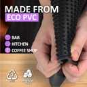 2 x Rubber Bar Mat 612", Premium Countertop Mat for Coffee Bar, Home Bar & Kitchen, Durable 1cm Thick Rubber Drink Mat with Textured Surface That Helps Reduce Slipping, Black Bar Spill Mat