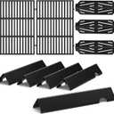 QuliMetal 18.75" Grill Grates and Genesis II Flavorizer Bars and Heat Deflector Replacement Parts for Weber Genesis II 300 /LX 300, 66095 66795 66040 Parts for Weber Genesis II Grill Parts
