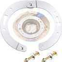 2 Piece Toilet Flange Repair Kit, Toilet Flange Repair Ring with 1/4" x 2-1/4" Closet Bolts, Stainless Steel Split Ring for Cast Iron, PVC or ABS(1 Pack)