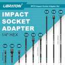 Libraton Impact Grade Socket Adapter Set, 3" 6" 12", Drill Socket Adapter, Socket Driver Adapter, Drill Socket Adapter Extension, Adapter Power Drill to Torque Impact Wrench