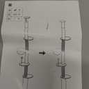 Made4Pets Floor to Ceiling Cat Tree 93-106'',Tall Cat Tower 5 Tiers, Adjustable Height, Stable Cat Tree Tower with Scratching Posts, Fluffy Condo, Hammock and Ball Toy for Indoor Cats/Kitten, Beige