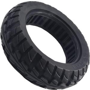 10 Inch 10X2.70-6.5 Solid Tire For Electric Scooter, Rubber Off-Road Tyre, Puncture-Proof Tyre Off-Road Tire Compatible For 70/65-6.5 And 255X70 Models, Black