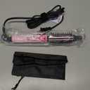 Farery Mini Thermal Brush 3 Temperature Adjustable, 3/4 Inch Travel Curling Iron for Short Hair, Heated Round Brush for Touch ups and Small Curls, Travel Size Curling Wand, Dual Voltage, Pink