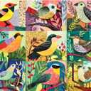 500 Piece Puzzles for Adults,Colorful Cut-Paper Style Birds Jigsaw Puzzle for Adults Seniors,Puzzle with Letters on Back,Interlock Perfectly No Dust,Challenging Family Activity Game Gifts, 20.5*15 In