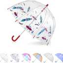 Totes Kids Pinch Proof Bubble Umbrella with Enhanced Visibility (38" Canopy, COSMIC ADVENTURE)