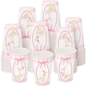 50 Pcs One Silly Goose Party Paper Cups 12 oz Disposable Baby Shower Cups for Birthday Decorations Supplies(One Silly Goose)