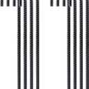 FEED GARDEN 16 Inch 8 Pack Rebar Stakes Heavy Duty J Hook, Galvanized Steel Ground Stakes Tent Stakes Ground Anchors, Chain Link Fence Stakes, Trampoline Stakes, Black