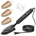 Edge Bandling Iron with LCD Display,Adjustable 212-428F (100-220C),Metal Stand,98 in Power Cord,3 Replaceable Socks,Precision Control Sealing Iron for Furniture Edges & Models