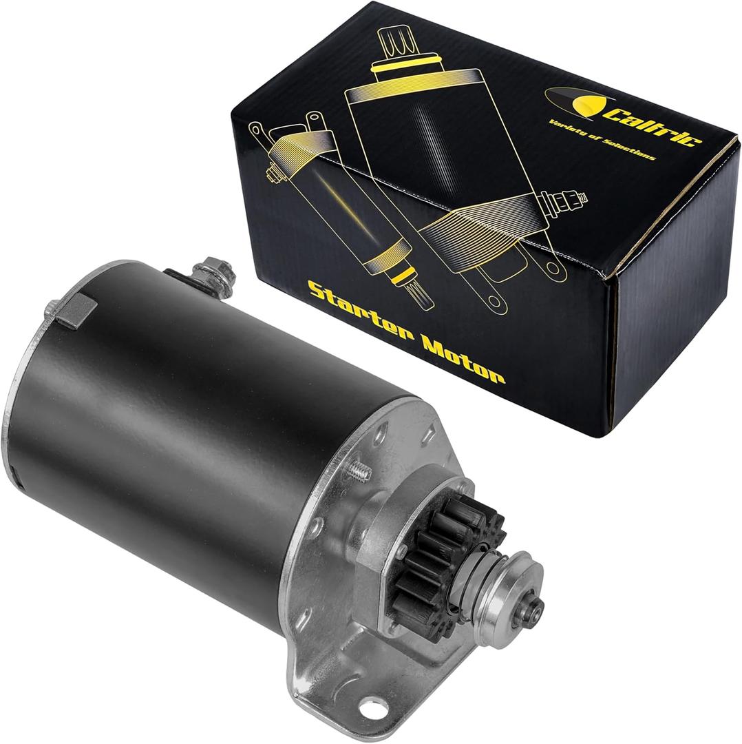 Caltric Starter Compatible with John Deere 20 20Hp All L111 L-111 X330 Z225 Z235 Z255 Z525 Z535 Z665 B&S / 16 Teeth Improved Steel Gear