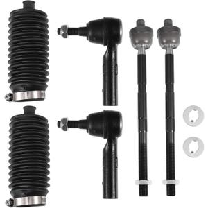 X AUTOHAUX 6 Pcs Front Inner Outer Tie Rod Ends W/Boots Suspension Steering Tie Rod End for Jeep Commander 2006-2010 for Jeep Grand Cherokee 2005-2010 Drag Link