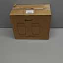 2 PACK Glass Pitcher with Lid, 68 oz/ 2 Liter Classic Vertical Stripes Water Pitcher with Bamboo Lids,Glass Water Carafe for Cold Brew, Coffee, Lemonade, Iced Sun Tea,Beverage,Milk (Clear)