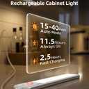 EZVALO 8" Under Cabinet Lighting, 2400mAh Rechargeable Motion Sensor Light Indoor, Mini & Slim Design, 3 Color Temps, Dimmable Magnetic Wireless Closet Lights for Kitchen, Pantry, Stairs (2 Pack)