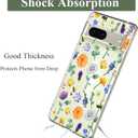 Unov Case for Pixel 7 Case Clear with Design Soft TPU Shock Absorption Slim Embossed Pattern Protective Back Cover for Pixel 7 5G 6.3inch (Flower Garden)