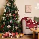 4 x Vitalizart Cream White Ribbon 1.5" Silky Velvet Ribbon Handmade Frayed Edges for Glossy Gift Wrapping Christmas Tree Ornaments Wreath Garland Holiday Decorations 5 Yd Total Ivory