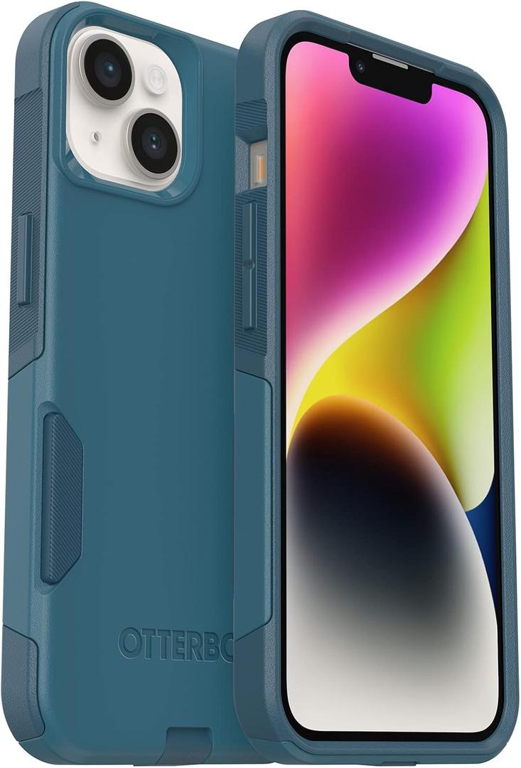 OtterBox iPhone 14 & iPhone 13 Commuter Series Case - DONT BE BLUE (Blue), slim & tough, pocket-friendly, with port protection