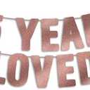 2 x Pre-Strung 85th Birthday Banner - Rose Gold Glitter, Happy 85th Birthday Party Decorations for Women, Funny 85 year old Anniversary Decor Bday Sign Gifts