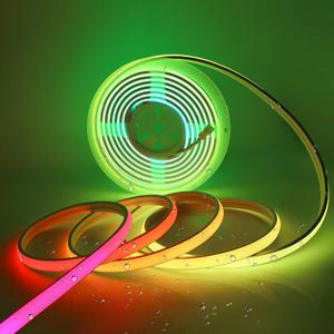 Addressable COB LED Strip, IP68 Waterproof 24V 16.4ft WS2811 RGB-IC Dream Rainbow Color White PCB LED Tape 720LEDs/m with Silicone Tube for Outdoor Decor Lighting (Without Controller and Power Supply)
