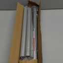 CorkLatta Matte Silver Shower Curtain Rod,1 Inch Diameter Stainless Steel Adjustable Spring Tension Rods 32 to 80",with Holders,Anti-Slip,Curtain Rods No Drilling(1 Pack)