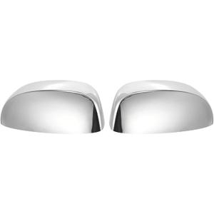 X AUTOHAUX 2pcs Upper Mirror Cap Replacement Parts Chrome Plated for Silverado Sierra 1500+2500+3500HD 2007-2013 Tahoe Suburban Avalanche Yukon+Yukon XL Escalade EXT ESV