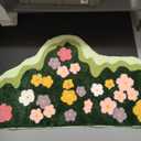 Irregular Cute Green Floral Spring Area Rug,Non Slip Water Absorbent Modern Aesthetic Soft Microfiber Decorative Carpet,Bath Rug Bathroom Shower Floor Mat,Plants Flower Rug Floor Mat for Bedroom (1'11" x 3'11" (Novelty))