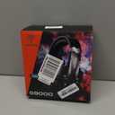 BENGOO G9000 Stereo Gaming Headset for PS4 PC Xbox One PS5 Controller, Noise Cancelling Over Ear Headphones with Mic, LED Light, Bass Surround, Soft Memory Earmuffs for Laptop Mac - Black