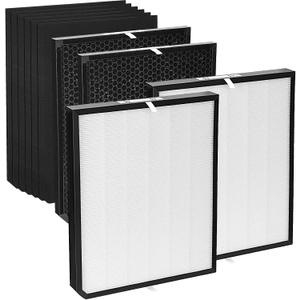 AD3500 Air Purifier Filters Replacement Set Compatible with AD3500 AD3000 3500i AD3000M AD3000Pro (2 Premiu Filters, 2 Carbon Filters and 6 Pre-Filters) 10Pack