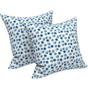 LVTXIII Outdoor Throw Pillows, Decorative Throw Pillows with Inserts, 16"x16" Square Pillows for Bed, Couch, Sofa and Patio Furniture, Set of 2, Brush Blue