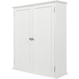 Wall Mount Bathroom Storage Cabinet, White Bathroom Cabinet with Doors and Adjustable Shelves, Wall Cabinet for Bathroom Above Toilet, Medicine Cabinet Wall Mounted, Wood