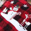 Marina Decoration Christmas Premium Luxury Decor Ultra Soft 100% Cotton Embroidered Bathroom Modern 3 Piece Towel Set, Red Black Plaid Snowman and Deer Pattern
