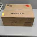 POCHFAN 42 Inch Black Ceiling Fans with Lights and Remote, Flush Mount Low Profile Ceiling Fan for Bedroom, Living Room, Patio, Dimmable 6 Speeds Noiseless Reversible, ETL Listed