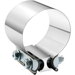 4" 4.0 Inch Exhaust Clamp Butt Joint Band Clamp Sleeve Coupler Stainless Steel 4 Inch for Exhaust Pipes, Mufflers and Catalytic Converters (1 PCS)