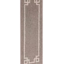 Taupe 9 in. x 28 in. Polyester Stair Tread Cover Non Slip Washable Reusable Indoor Carpet