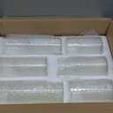 Set of 6 White Pillar Candles with Clear Glass Hurricane Holders- Elegant Cylinder Candle Vases for Weddings, Parties, Centerpieces, Home & Office Decor (White, 6 Set)