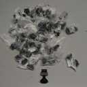 Kathfly 48 Pcs Wedding Table Number Holders 1.7 Inch Black Metal Mini Place Card Holders Bulk Harp-clip Table Sign Stands Card Holder Display Picture Memo Notes Menu for Restaurants Birthday Decor