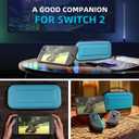 TiMOVO Carrying Case for Nintendo Switch 2 (2025), Large Capacity Protective Hard Shell Portable Travel Case Pouch for Switch 2, with 10 Game Card Slots and Pockets for Console & Accessories, Blue