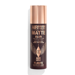 Charlotte Tilbury Airbrush Flawless Matte Setting Spray  UltraFine Mist to Prime & Set Face Makeup For Up to 16Hr  Soothes, Blurs Pores & Calms Skin (3.3oz)