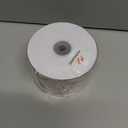 HUIHUANG Dusty Rose Velvet Wired Ribbon 2-1/2", Dusty Pink and White Velvet Wire Ribbon for Christmas Tree, Bows, Wreaths, Gift Wrapping, Garland, Home Decor, Crafts-Continuous 10 Yards/Roll