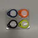 UNBREAKcable for Apple AirTag Holder - 4 Pack [Fit Tightly Design] [Easy to Install] [Hold Air Tag Securely] Waterproof TPU Shell Protective Case with 304 Stainless Steel Keychain Key Ring (Black&Blue&Orange&Green)