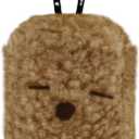 Kim Ha Chan Fleece Mini Tissue Cover | Carabiner Keychain Type, Pocket Tissue Cover, Carrying Tissue Pouch, Travel Tissue (Brown (Ombre Mackerel))