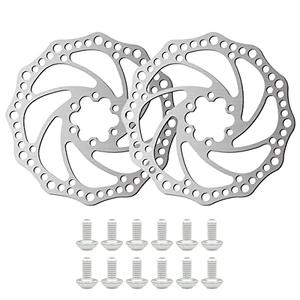 2Pcs 160mm Disc Brake Rotor Stainless Steel Bike Disc Brake Rotor with 5 Bolts Fit for Road Bike, Mountain Bike, MTB, BMX