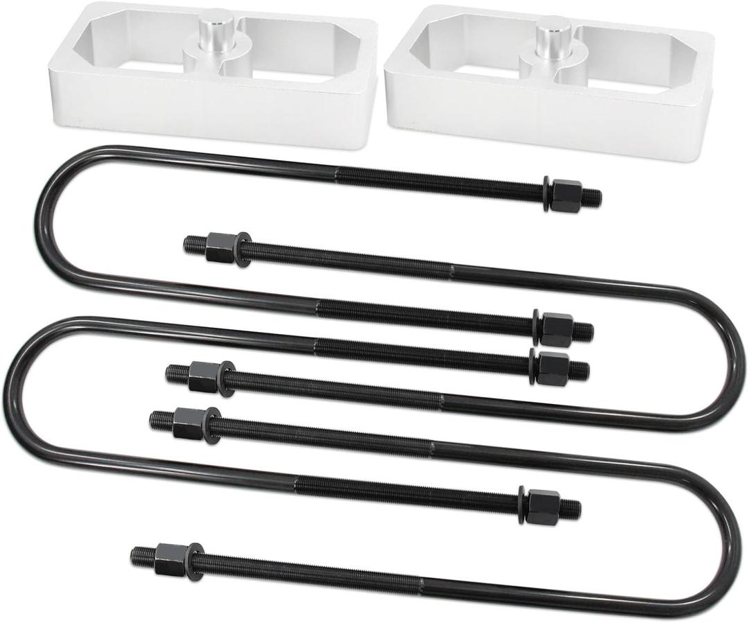 1 inch Aluminum Rear Blocks Leveling Lift Kit with 15.5" U-bolts For Ford