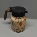 Vintage Pattern Coffee Carafes, 35 Oz/1 Liter - Hot and Cold with Infuser, Perfect for Parties/Home Use (Yellow Flower)