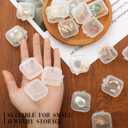 Chunful 100 Pack Mini Clear Plastic Jewelry Box Earring Organizers Small Storage Containers with Hinged Lid for Earrings Pearl Bracelets and Small Accessories