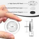 Optomni Clear Fridge Magnets, 36-Pack Transparent Round Magnets for Refrigerator, Office & Classroom  Small Whiteboard Accessories for Dry Erase Boards