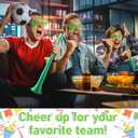 12 Pcs/4 Set Cheerleading Items with Stadium Horn Shutter Shaded Glasses Cheering Noise Maker for Soccer Football Events(Green)