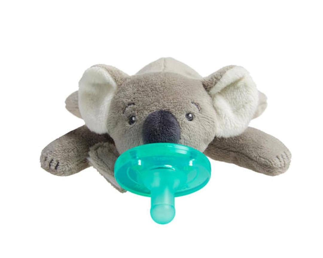 Philips Avent Soothie Snuggle Pacifier Holder with Detachable Pacifier, Koala, 0m+, SCF347/06 (1 Count (Pack of 1))