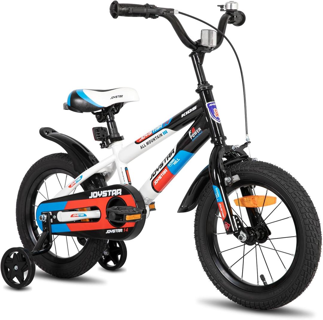 JOYSTAR New Berry Kids Bike for Boys and Girls Ages 3-12 Years Old, 12 14 16 Inch Kids Bicycles with Training Wheels, 20 Inch Bike with Kickstand, Multiple Colors | for Boys and Girls, Kids Bicycles, with Training Wheels, with Kickstand, for Boys and Girls, Kids Bicycles (White)