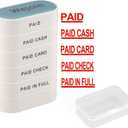 Office Paid Stamps Set, Self Inking Rubber Stamp, PaidCash, Card, Check, Paid in Full with Red Ink, Pre-Inked Stamper for Business, Bookkeeping, Ordering, Accounting, Work